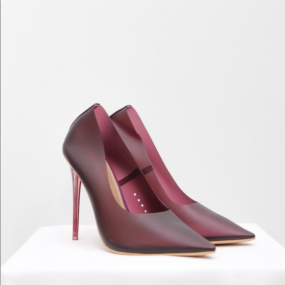 Women’s purple pvc sheer illusion stiletto - Picture 1 of 7